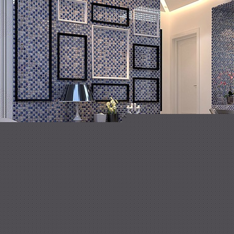 孔雀鱼地中海卫生间贝壳马赛克，5010型号环保抗污内墙马赛克