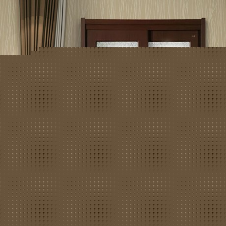 金迪镶嵌玻璃杉木移门，静音防水天然室内木门，型号: DM02BC-035