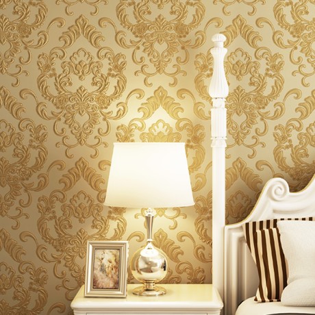 qhang/旗航壁纸超厚3d壁纸，欧式浮雕立体花饰墙纸，型号: QHO-G7