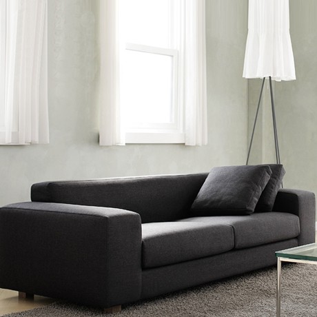 沃度日式实木布艺高回弹性沙发，大师设计多款式艺术纯色沙发，货号 903-2