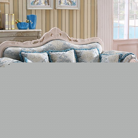 易达彼思实木沙发，欧式雕花家具，奢华布艺沙发型号: xj167