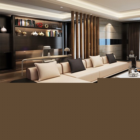 马氏皇皮布结合Ｌ型沙发，独立弹簧棉麻组合沙发椅，型号: 1003