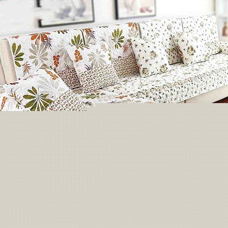 梓晨现代简约植物花卉沙发套，双面磨毛布艺沙发垫，货号: ZC1088