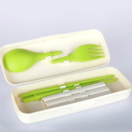 Tupperware特百惠便携式勺筷套装，折叠式勺子筷子叉子组合，货号10108716