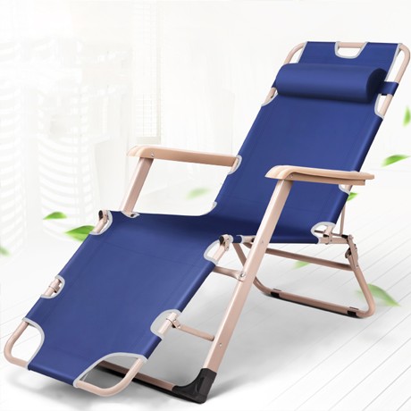 加粗铁艺折叠躺椅，午憩宝牛津布沙滩床， WQB--B101办公室午休躺椅