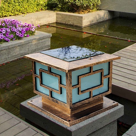品味我家古典太阳能庭院灯，落地防水柱头灯，型号PW-ZTD3-9906