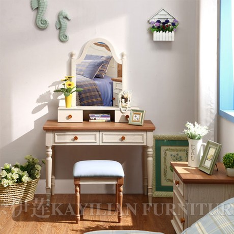 卡伊莲纯手工雕刻地中海梳妆台，复古田园实用梳妆台，型号DZT01