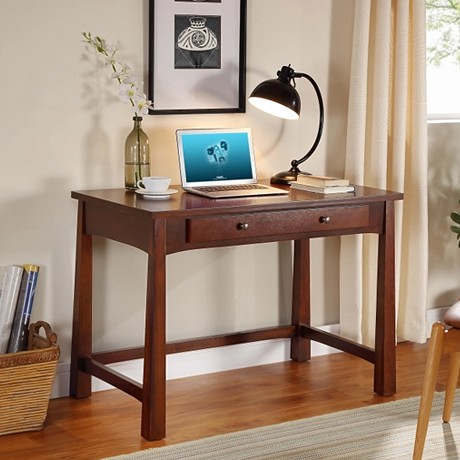 好战友桦木实木方正书桌，简易带抽屉电脑桌写字台，型号HZYK-0025
