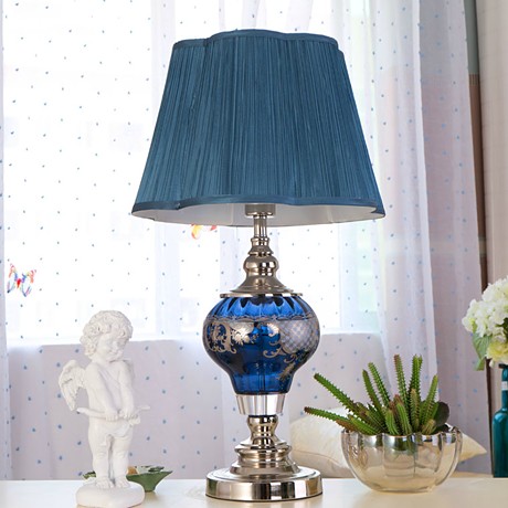 ZOYI装饰台灯创意地中海，玻璃电镀工艺客厅台灯，型号: 9336TL