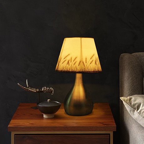 MH-N192美红不锈钢台灯，现代简约床头灯，触控开关式led布艺台灯