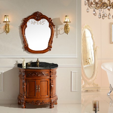 迪维克,欧式经典色浴室柜,独特复古半圆式浴室柜型号: D-820