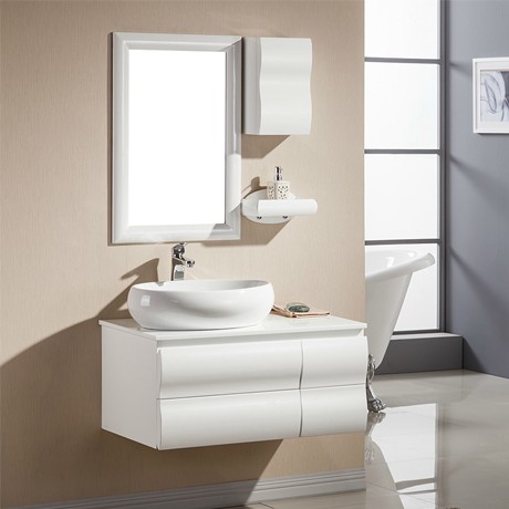 妙洁6923系列地中海悬挂式浴室柜，环保储物凤凰石洗漱台