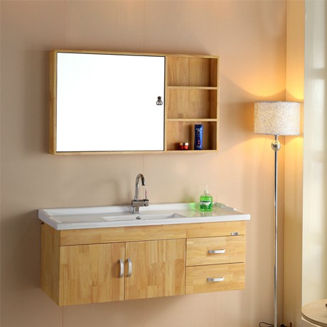 欧式橡木悬挂式浴室柜组合，洁丽特jlt-15系列百搭进口防滑光亮台盆