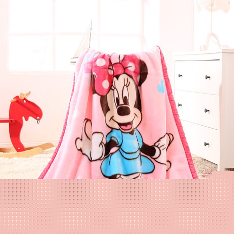 双层加厚秋冬用拉舍尔云毯，迪士尼保暖透气儿童毯，高温烫光技术毯子