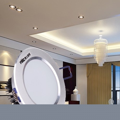 雷士照明5瓦砂银色客厅筒灯，进口LED灯珠节省电量，航空铝材灯体抗压耐磨