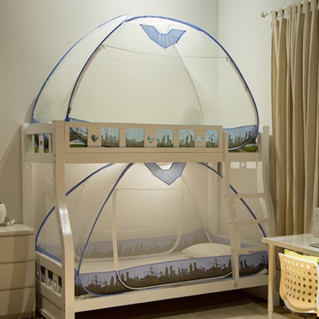 美朵嘉子母床蒙古包蚊帐，三门上下床蚊帐，彩色儿童床免安装蚊帐