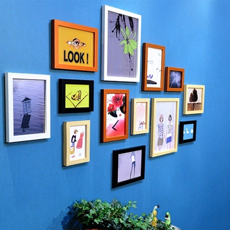 欧影多框地中海耐高温相框墙，多款式不变形挂墙相框，型号13FP562