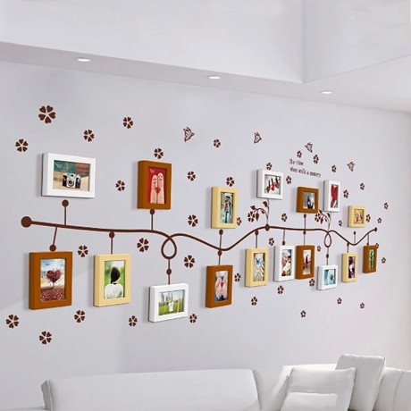 lovewall/爱满屋不规则相框墙，韩式创意爱心花藤照片墙，型号17框花藤
