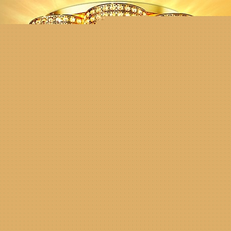 博维品牌现代中式LED吸顶灯，高贵奢华黄水晶花瓣客厅灯饰，型号8025