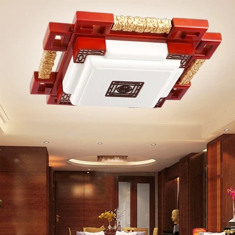 复古典雅上古灯饰品牌亚克力吸顶灯，现代中式LED卧室灯饰，型号1601