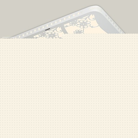 嘉饰邦891LED长方形可调色温节能灯，喷漆磨砂雕花超薄吸顶灯