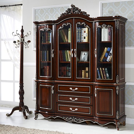 进口橡胶木实木衣帽架，欧奈思欧式描金雕花挂衣架，荷叶型金属挂钩小巧别致