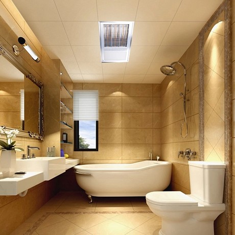 欧普照明光波取暖浴霸，吸顶式银灰色风暖浴霸，系列: JCPF08