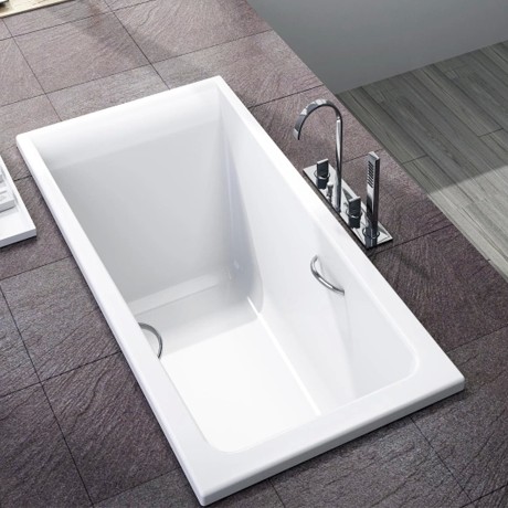 万斯敦品牌长方形浴缸，现代简约1.5米嵌入式浴盆，型号WD6256