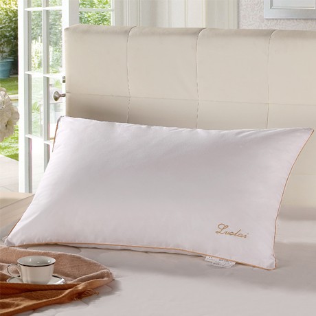 优质中空纤维罗莱家纺，全棉面料轻盈单人枕芯，高回弹舒品纤云枕