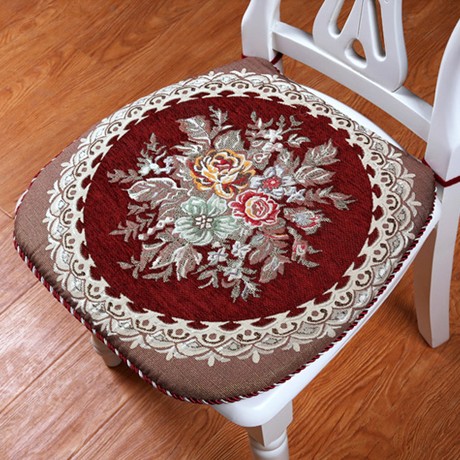 欧式植物花纹高档奢华餐椅垫，加厚型保暖布艺坐垫，简恋品牌精心打造