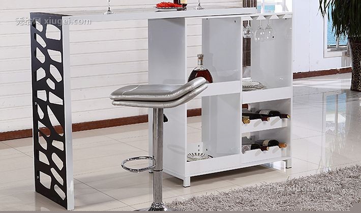 尼尔诗帝现代时尚吧台，钢化玻璃金属吧台，998镂空设计磨砂烤漆