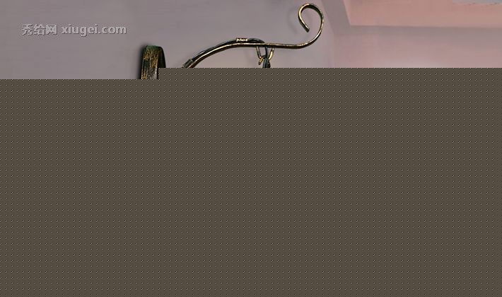 波西米亚地中海壁灯，彩色玻璃铁艺壁灯，7795-1型做旧铜色壁灯