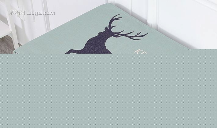 南柯一梦LGB01鹿系两用盖布，易洗棉麻洗衣机防尘罩，时尚印花收纳挂袋