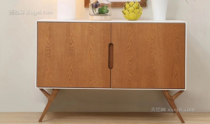 简约风环保喷粉实木餐边柜，生活哲学水曲柳创意柜，型号: GPFP-ECG50