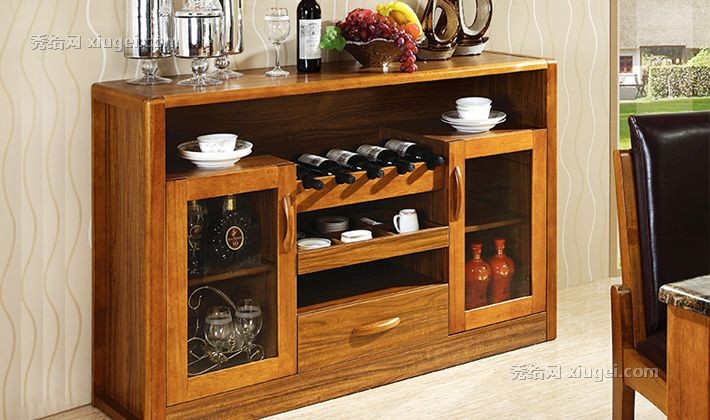 百方家具多功能现代中式餐边柜，全实木打造多款式奢华品质餐边柜