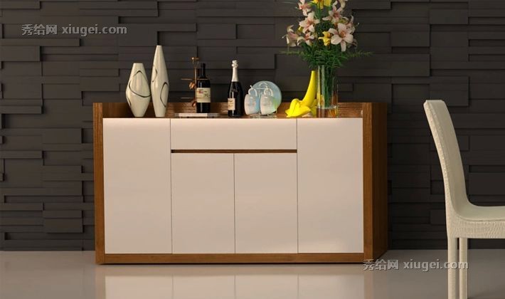 雅舍风情餐厅储物餐柜，时尚烤漆餐边柜，0112人造板现代简约茶水柜