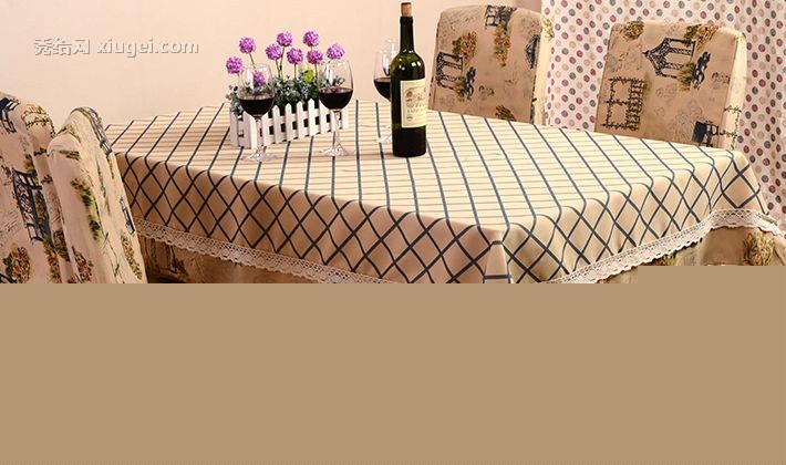 欧式风格荷叶花边餐桌布，爱茹亿CZB0015布艺餐桌布，新型混纺面料绿色环保