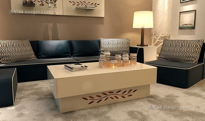 好天气家居C158简约玻璃客厅茶几，精致雕镂工艺茶桌