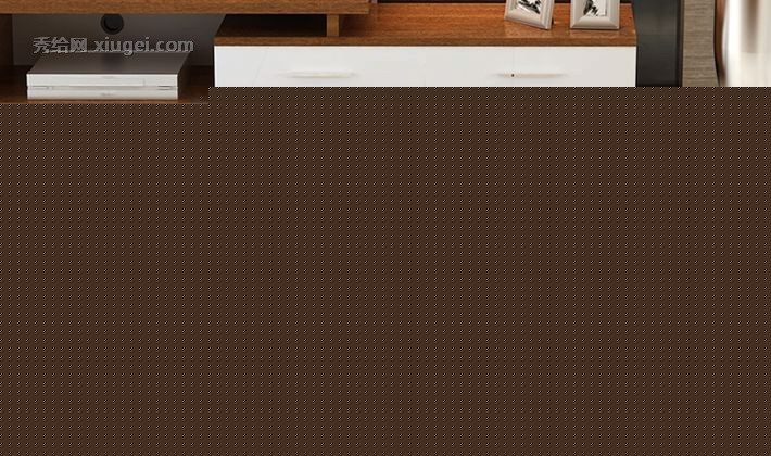 美巢氏可伸缩木纹茶几，米黄色环保烤漆茶桌，3C02长方形储物茶几