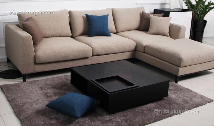 凯锐黑色橡木客厅收纳茶几，正方形可储物无门茶桌，型号: c006 茶几