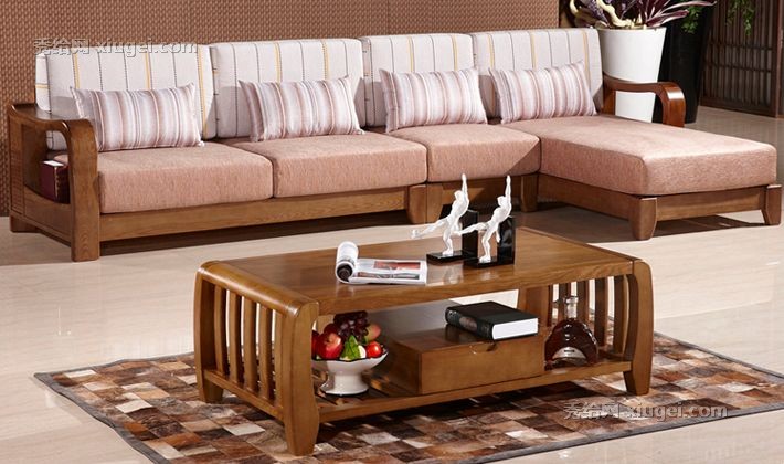 华宜居现代中式实木客厅茶几，双面抽屉茶几桌子，型号：HYJ-T05