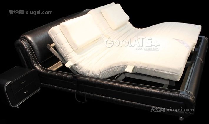 歌蕾丝电动床，乳胶床垫电动升降床，双人电动床现代简约1.8米电动护理床