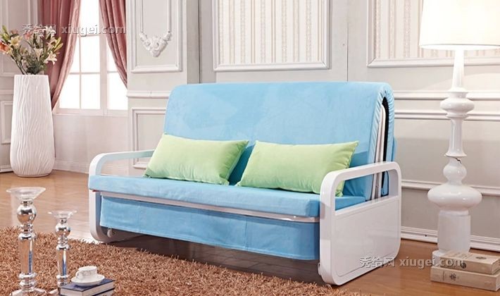 宜沃PPPG折叠沙发实木床，现代简约小户型可拆洗多功能床