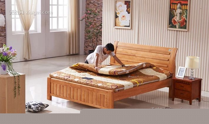 欧陆皇朝天然棕榈床垫，提花面料透气床垫，可拆洗一米五床垫