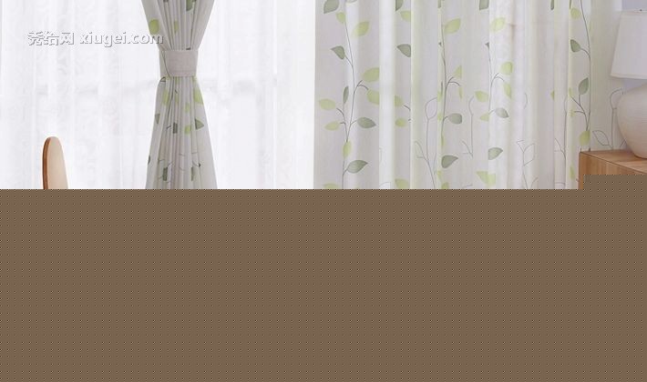 木子阁小清新田园风布艺窗帘，混纺透气遮光帘布，货号: MB12045