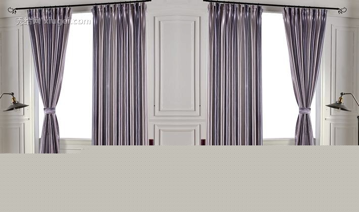 乐巢家居定制遮光窗帘，布艺仿真丝面料，渐变色挂钩式窗帘货号: 简约时尚