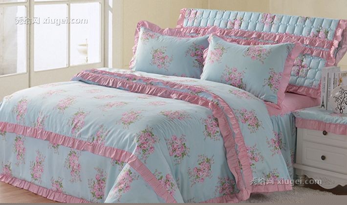 吉小白韩式田园床上四件套,11013型号布艺1.8米百搭床上用品