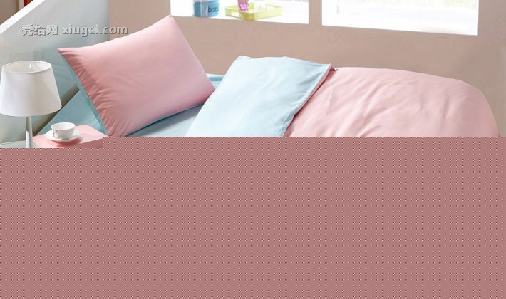 03004型号纯棉印花床上三件套，盛嘉祥简约时尚纯色床上套件