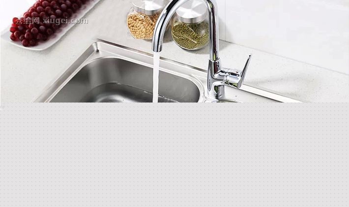 东鹏耐磨抗菌防锈防噪双槽厨盆，JA046Q系列不锈钢一体无铅水槽