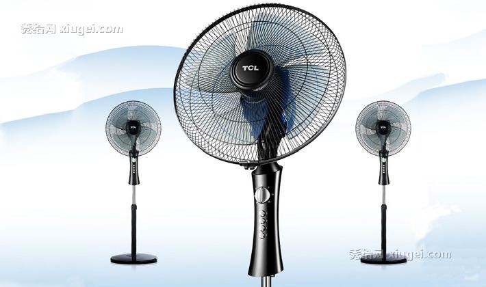 TCL小蛮腰机械款定时家用落地电风扇，仿生叶扇超静音摇头风扇